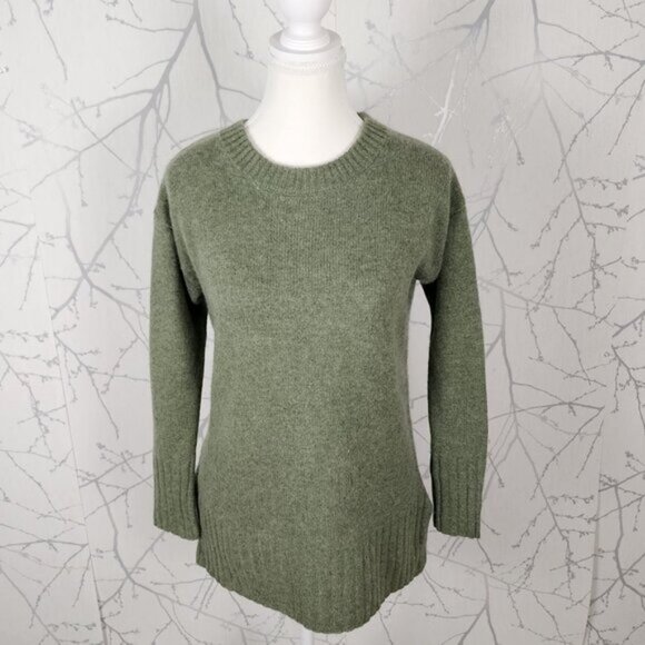 Rachel Zoe Green 100% Cashmere Crewneck Sweater - Picture 1 of 5